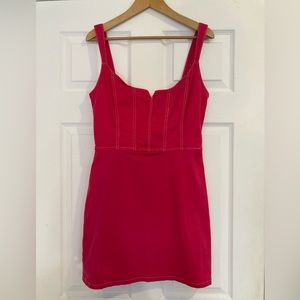 Reformation Jolie bustier mini dress - pink, size 10